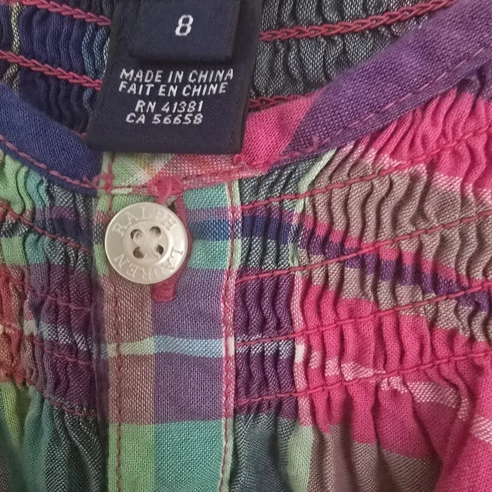 Ralph Lauren Pink and Green Plaid Long-Sleeve Dresses Carters Plaid Dress Bundle